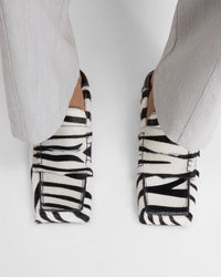150€ / 11 sold //11 QTY / ST100%   Mocassins en cuir - Black & White Zebra