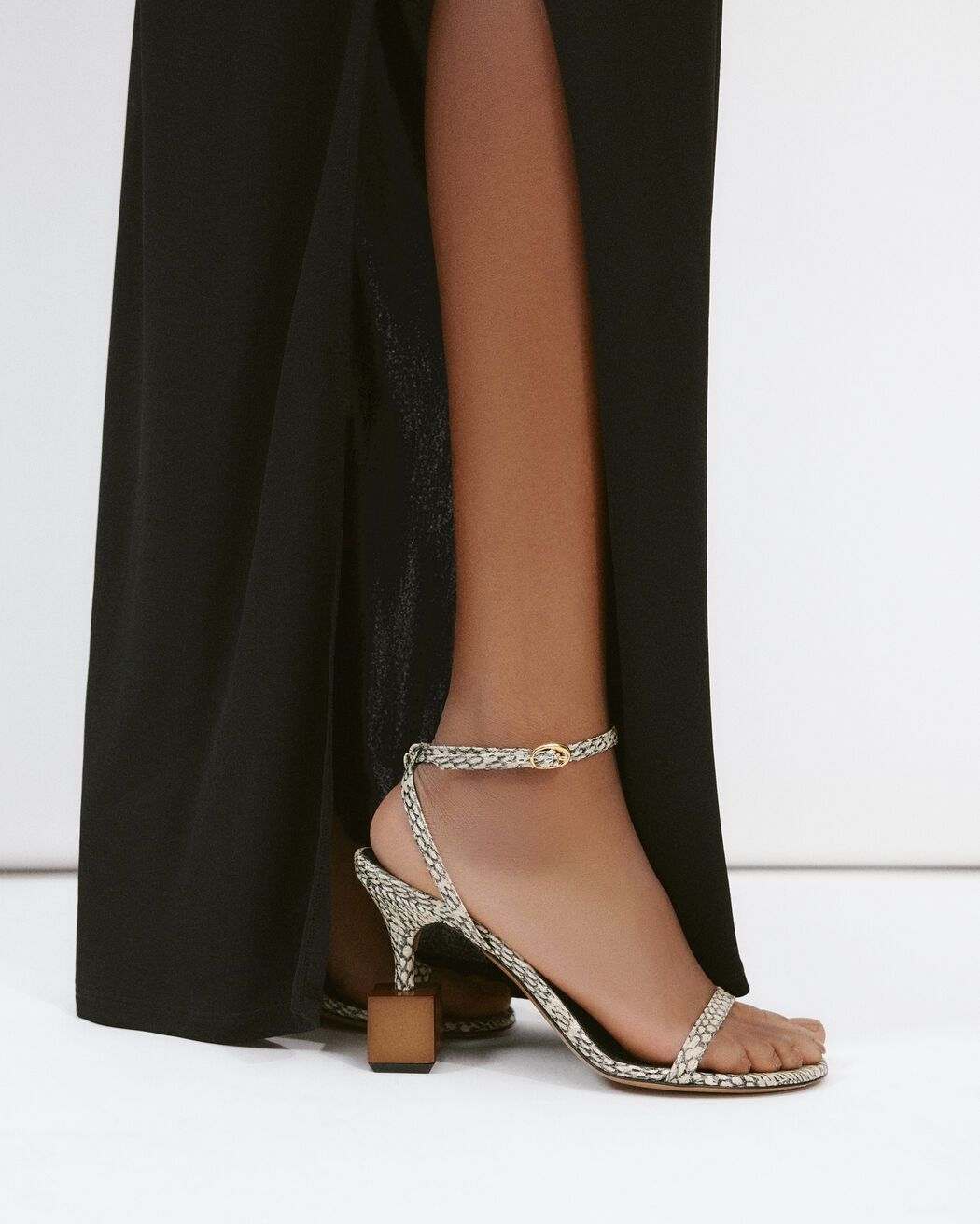 Sandales Bisou 90 en cuir - Beige
