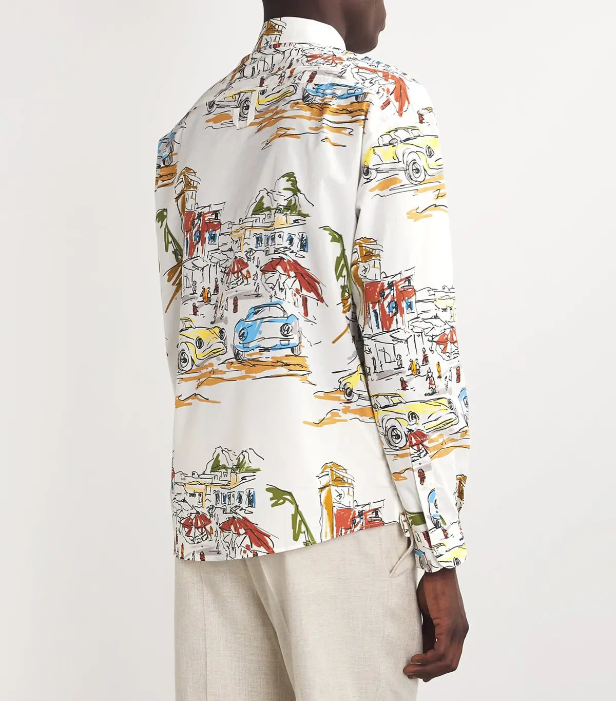 Chemise Simon imprimée - Capri Cars White