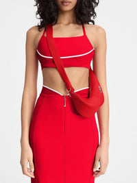 120€ / 19 sold //100 QTY / ST19%   Sac Swoosh Nike x Jacquemus en cuir - Dark Red