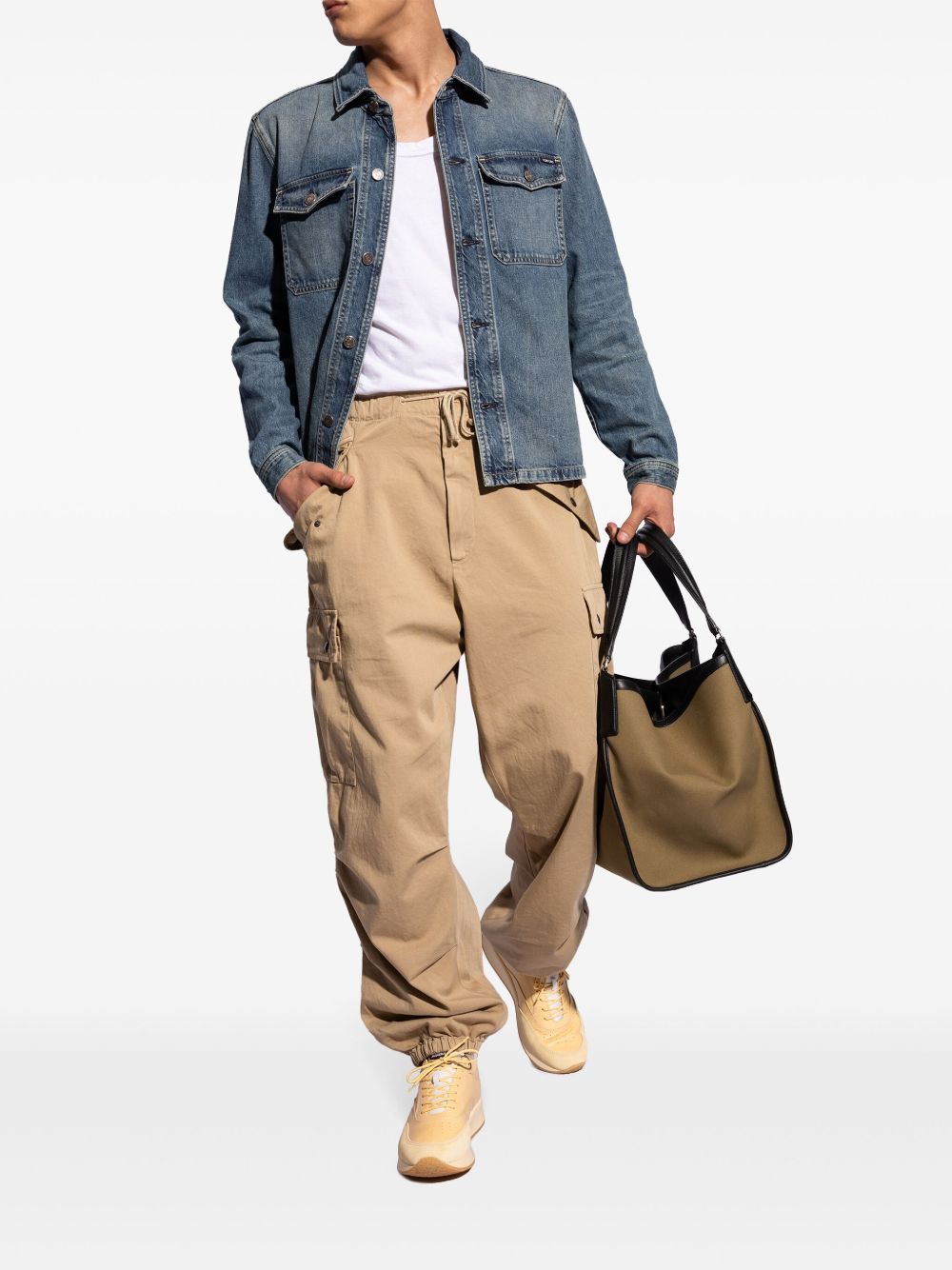 Sneakers Daddy en cuir - Pale Yellow