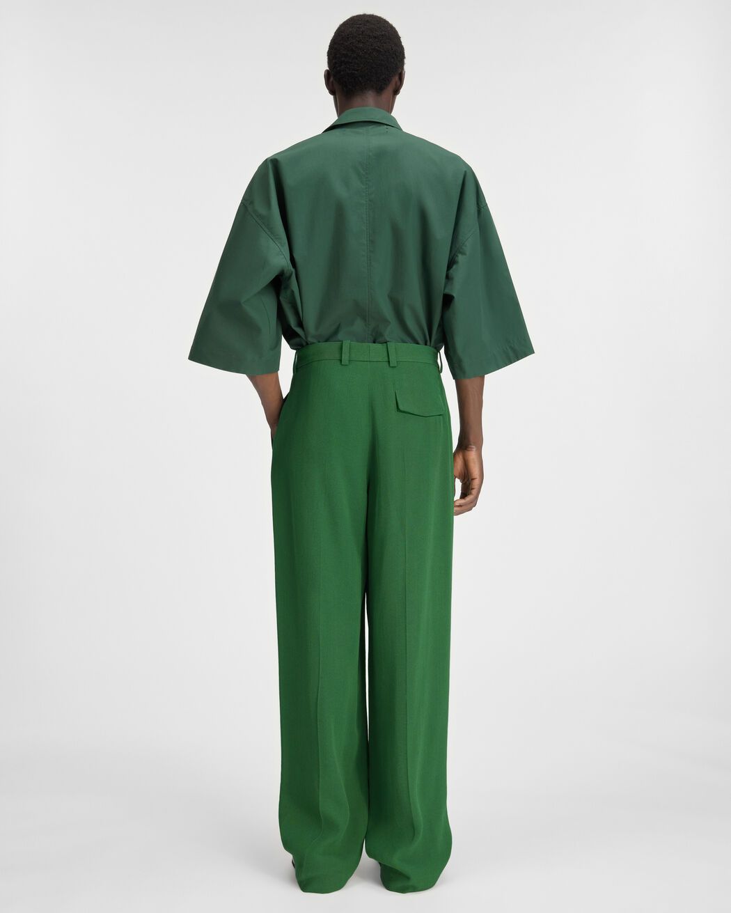Pantalon Titolo en soie mélangée - Dark Green