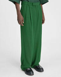 Pantalon Titolo en soie mélangée - Dark Green