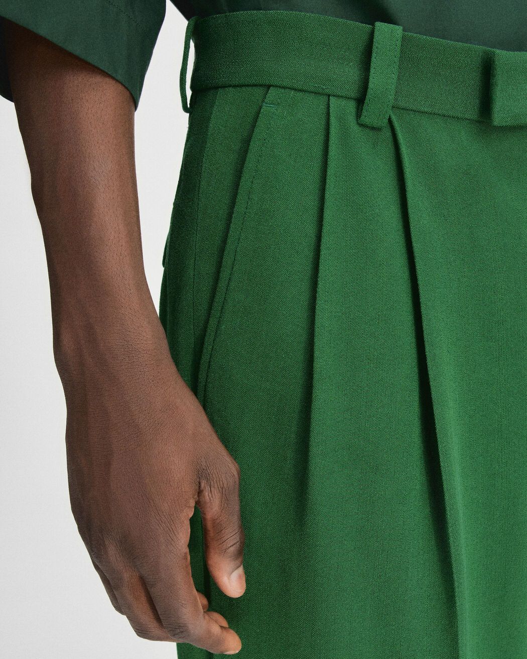 Pantalon Titolo en soie mélangée - Dark Green