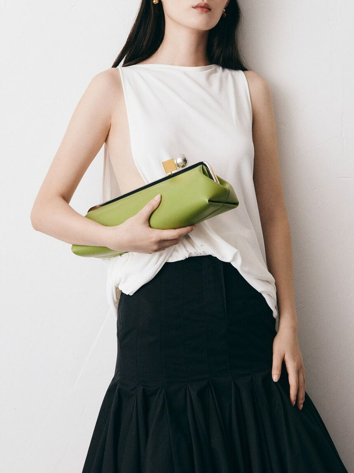 Pochette Salon en cuir - Light Yellow