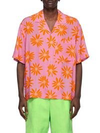 PRINT ORANGE/PINK FLOWERS LA CHEMISE JEAN