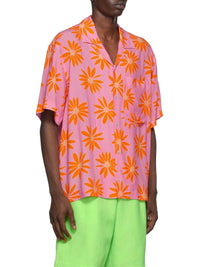 PRINT ORANGE/PINK FLOWERS LA CHEMISE JEAN