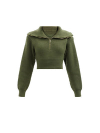 Haut Risoul en laine - Khaki