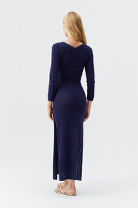 Robe Jade à boutons - Navy