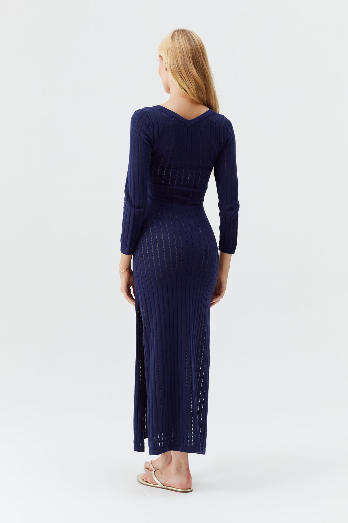 Robe Jade à boutons - Navy
