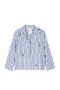Blouse Jagger coupe courte cintrée - Blue