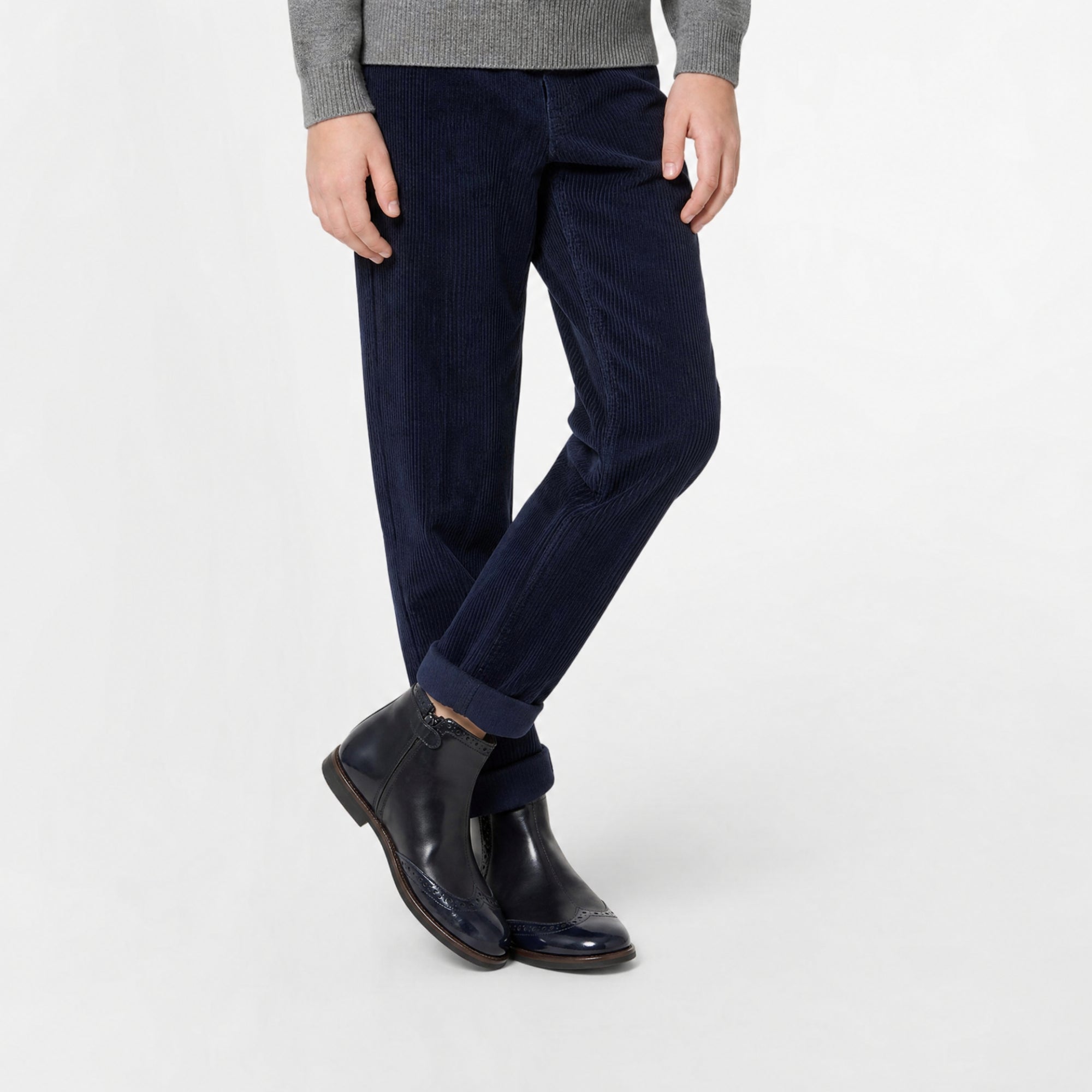 Alice leather boots - Navy