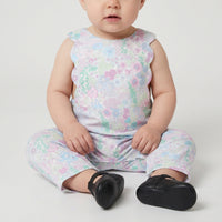 Pagoda jumpsuit in liberty fabric - White & Multicore