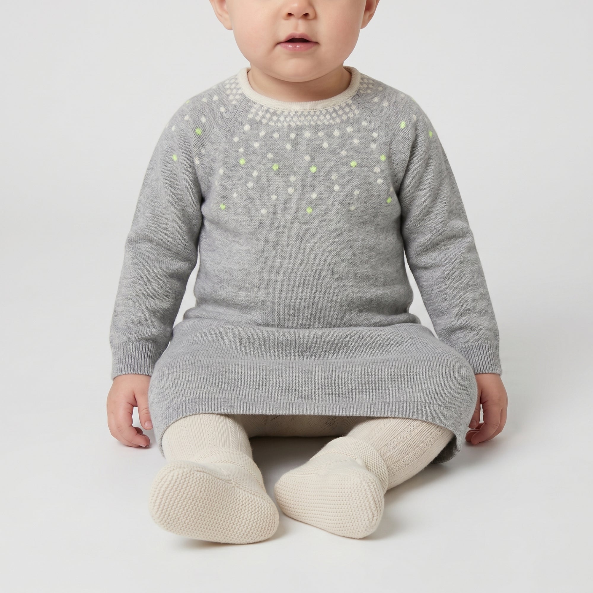 Robe Madoline en laine - Gris Chiné