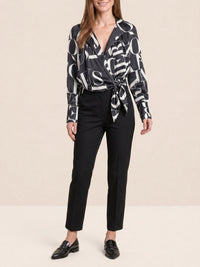 PRINT BLUE LEAVES LA CHEMISE FIGARI
