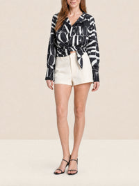 PRINT NAVY / BLACK LA CHEMISE FIGARI