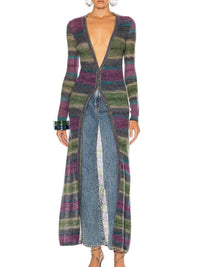 Robe Gilet à rayures en laine - Purple
