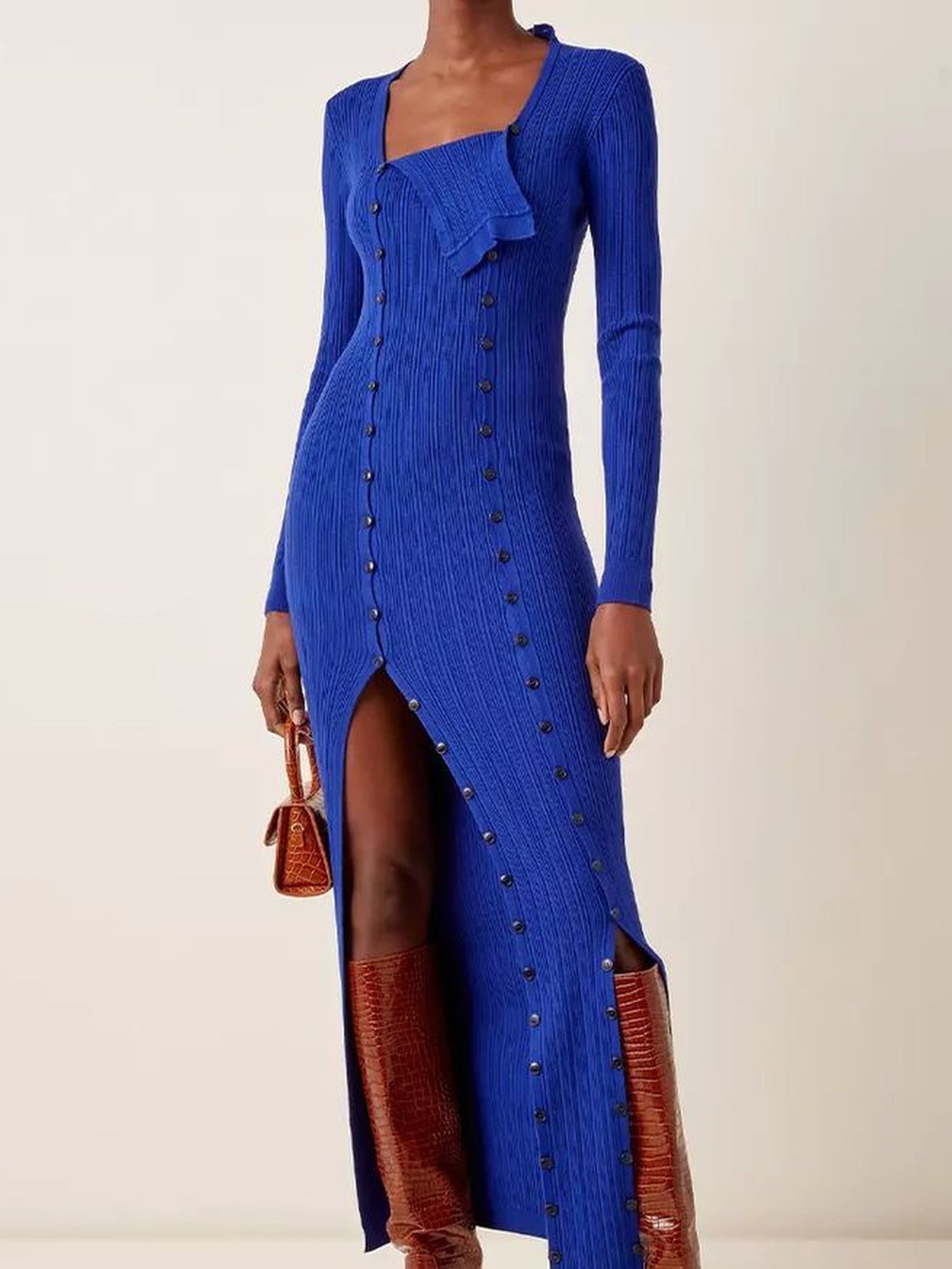 BLUE LA ROBE MAILLE AZUR