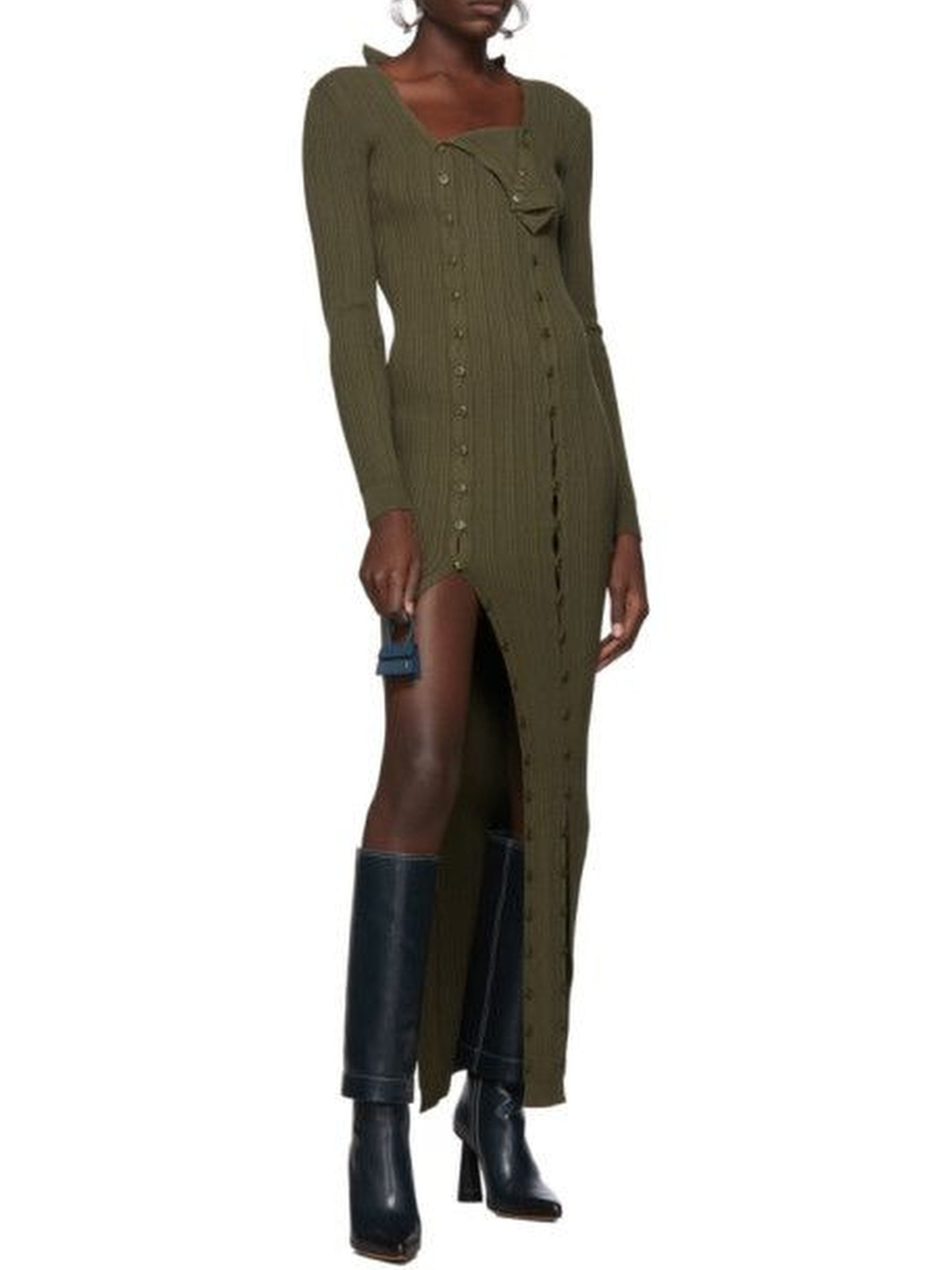 Robe Azur en maille - Khaki