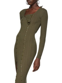 Robe Azur en maille - Khaki