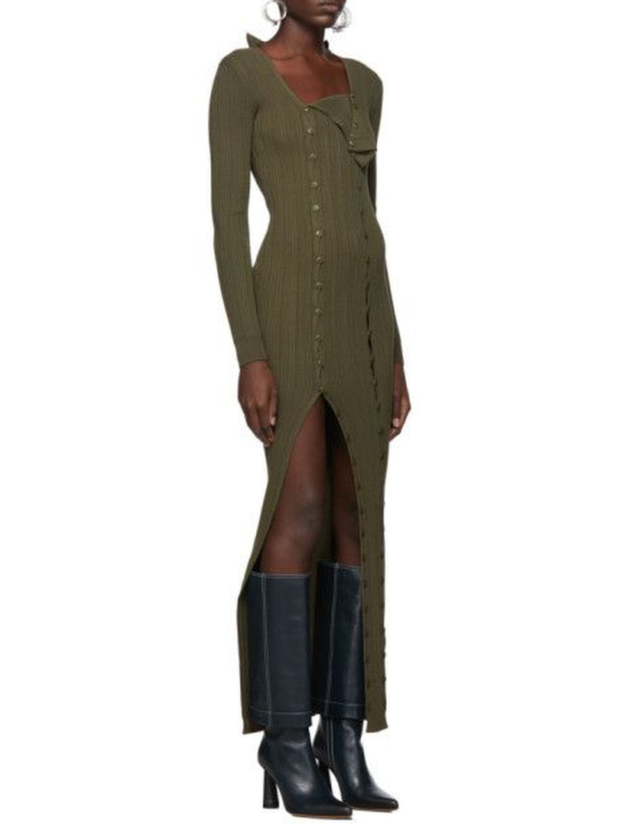 Robe Azur en maille - Khaki