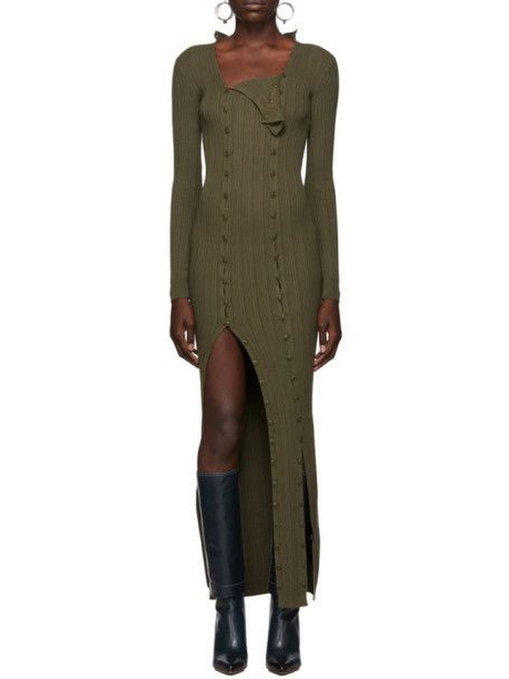 Robe Azur en maille - Khaki