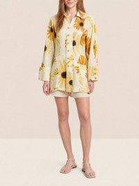 PRINT FLOWERS LA CHEMISE ROMAN