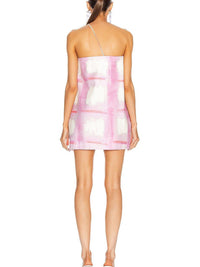 Robe courte Soleil en soie mélangée - Pink