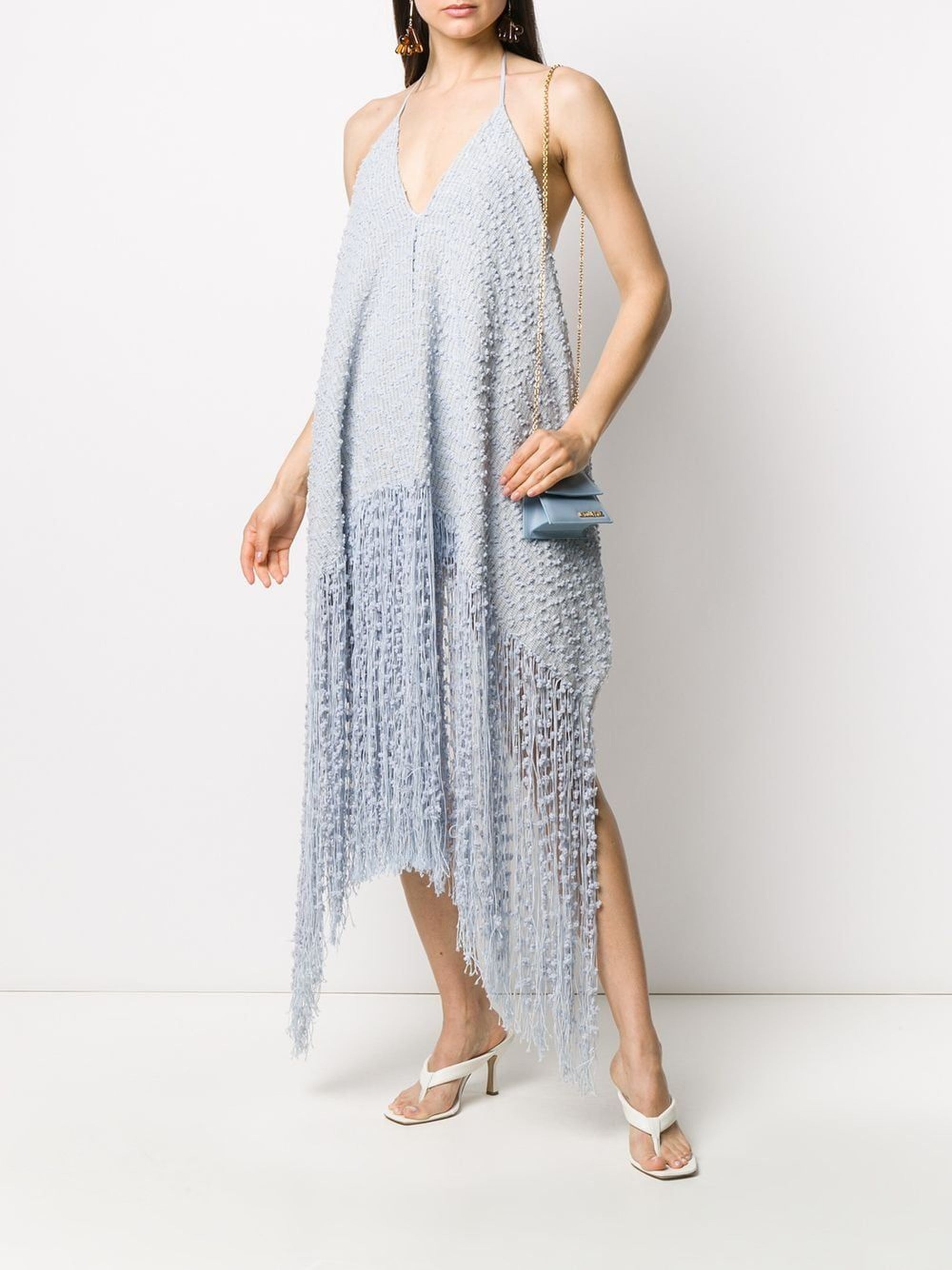 Robe Riviera à franges - Light Blue