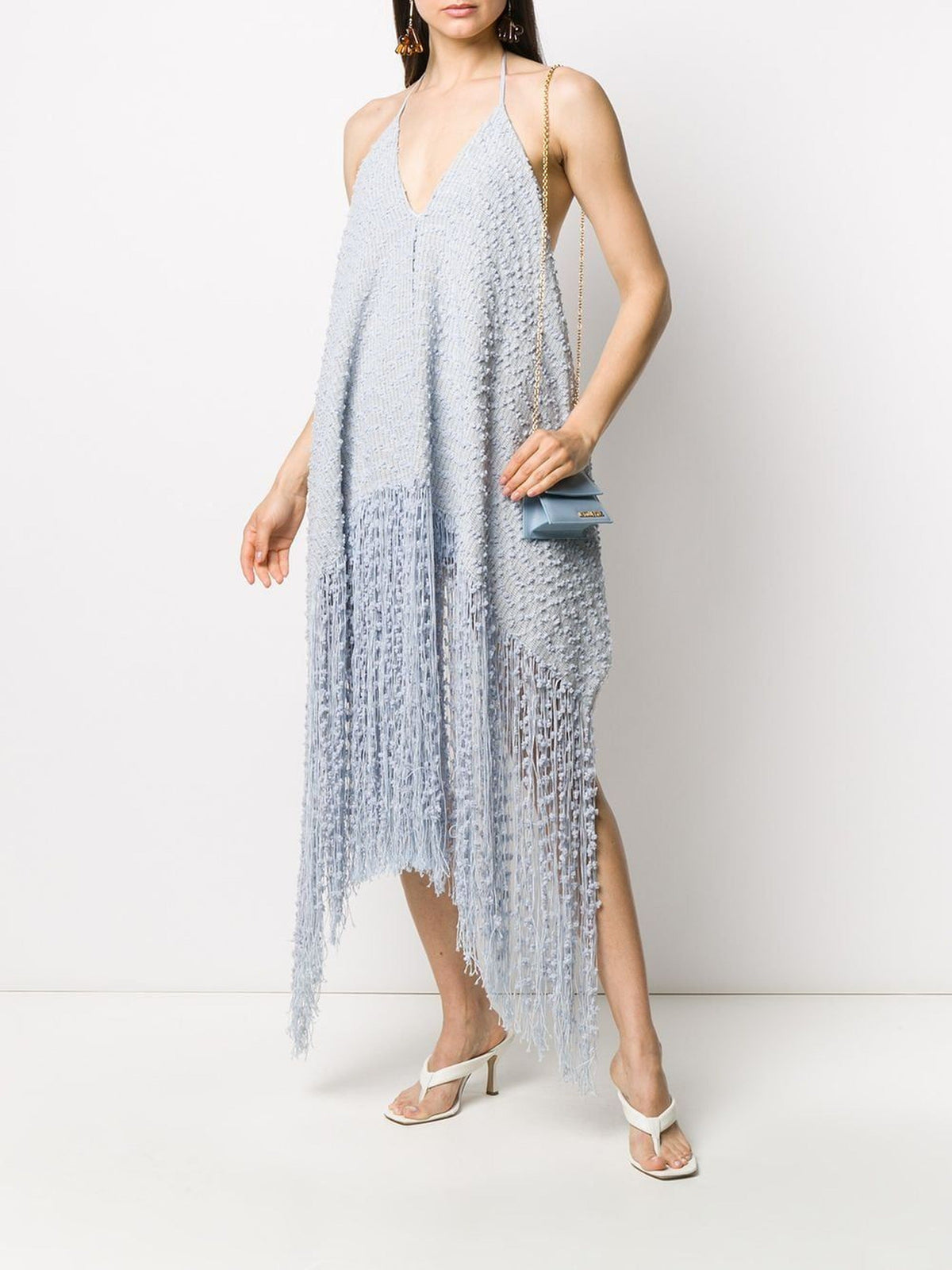 Robe Riviera à franges - Light Blue