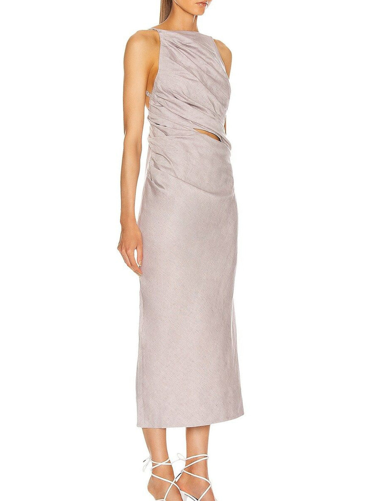 Robe longue Tendino drapée - Purple