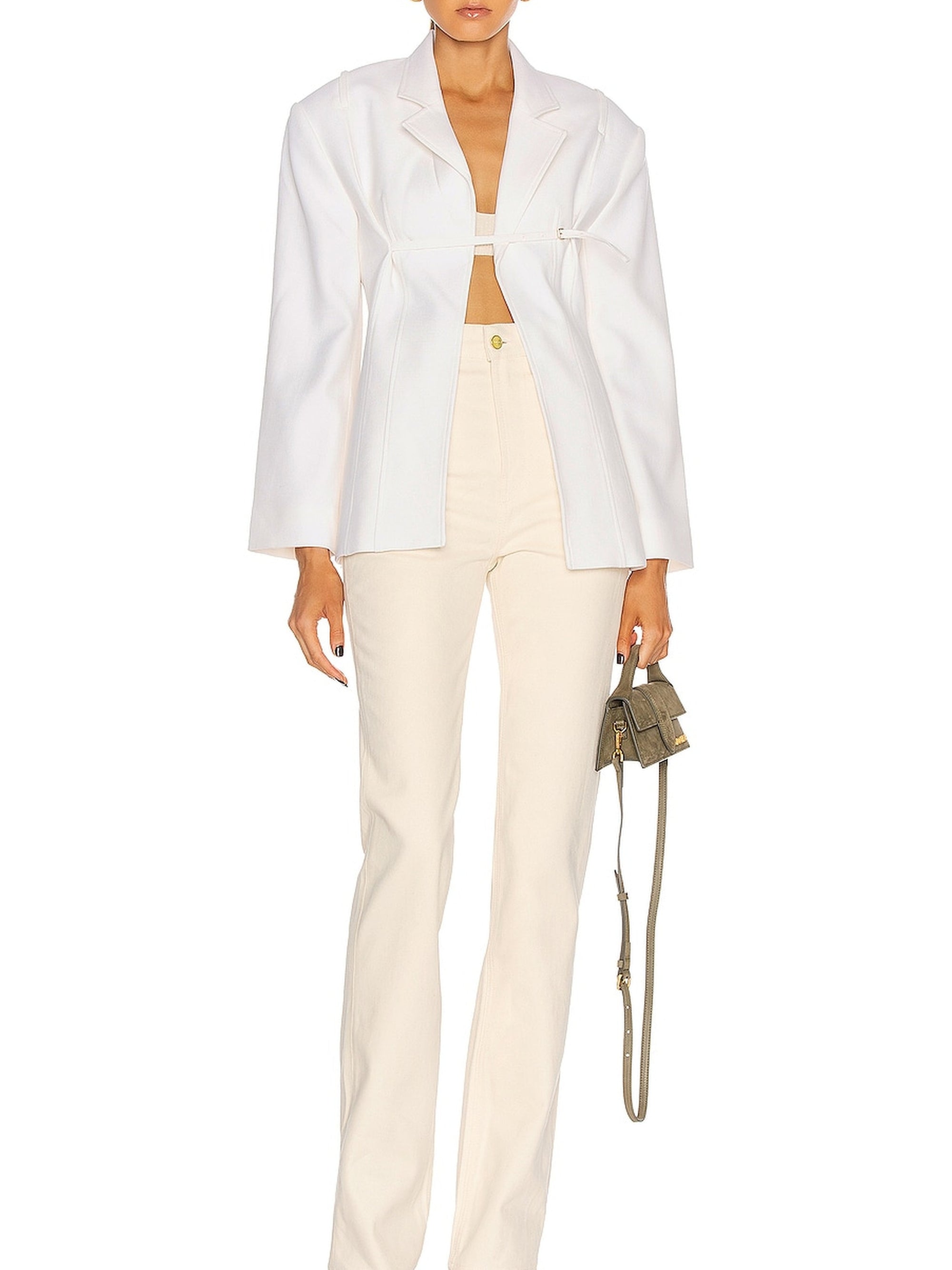 Veste cintrée Sauge - Off White