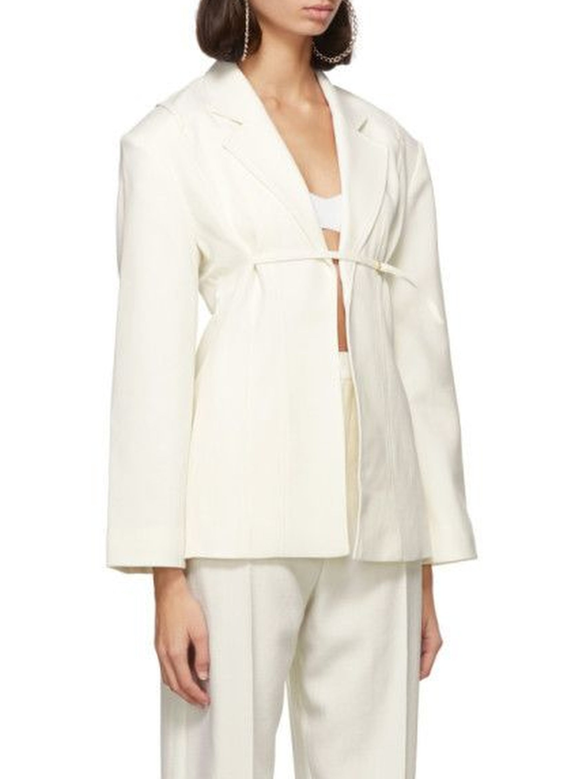 Veste cintrée Sauge - Off White