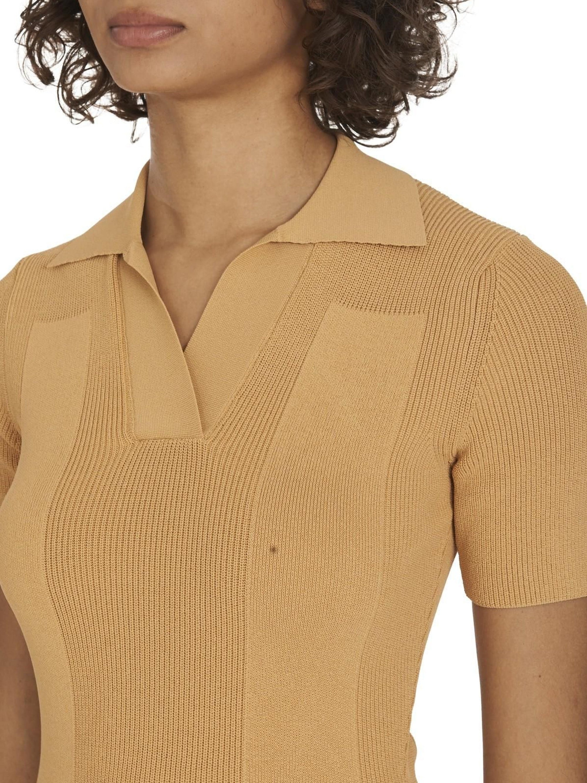 DARK YELLOW LA ROBE MAILLE POLO