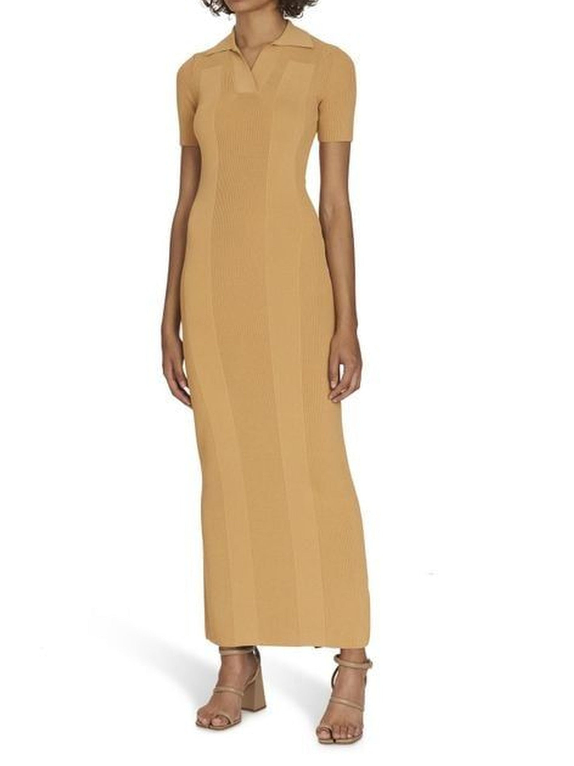 DARK YELLOW LA ROBE MAILLE POLO