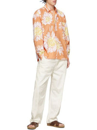 PRINT ORANGE FLOWERS LA CHEMISE SIMON