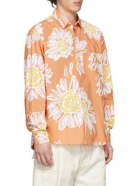 PRINT ORANGE FLOWERS LA CHEMISE SIMON