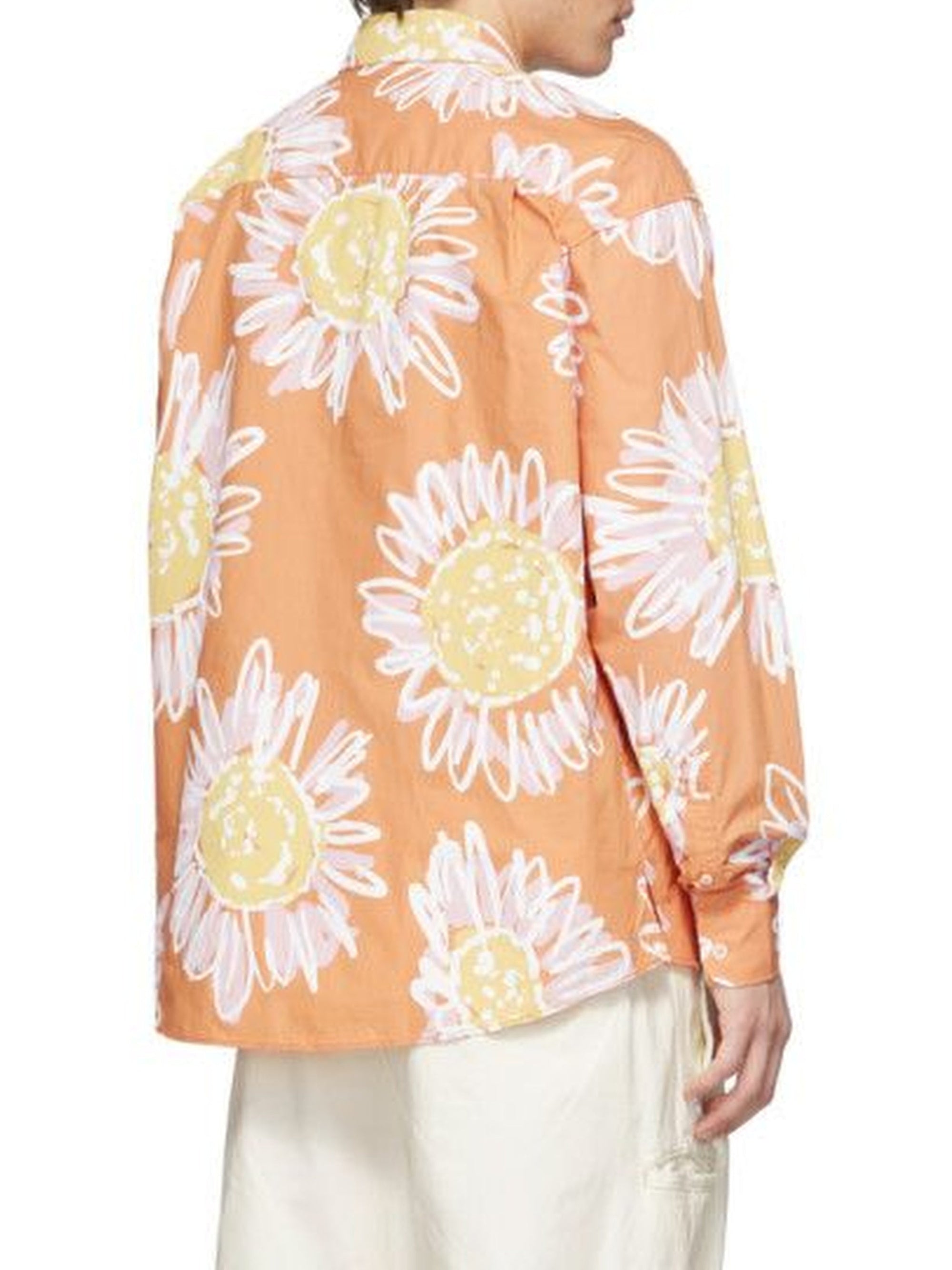 PRINT ORANGE FLOWERS LA CHEMISE SIMON