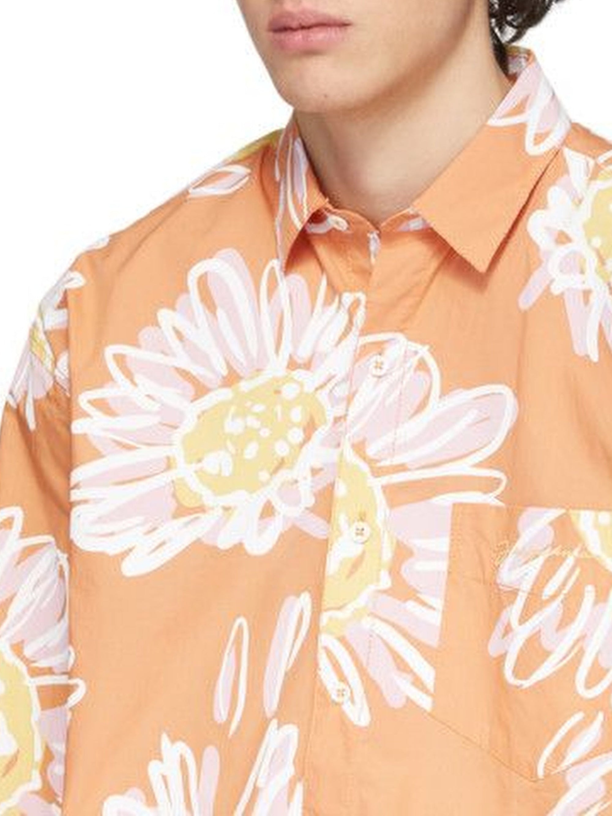 PRINT ORANGE FLOWERS LA CHEMISE SIMON
