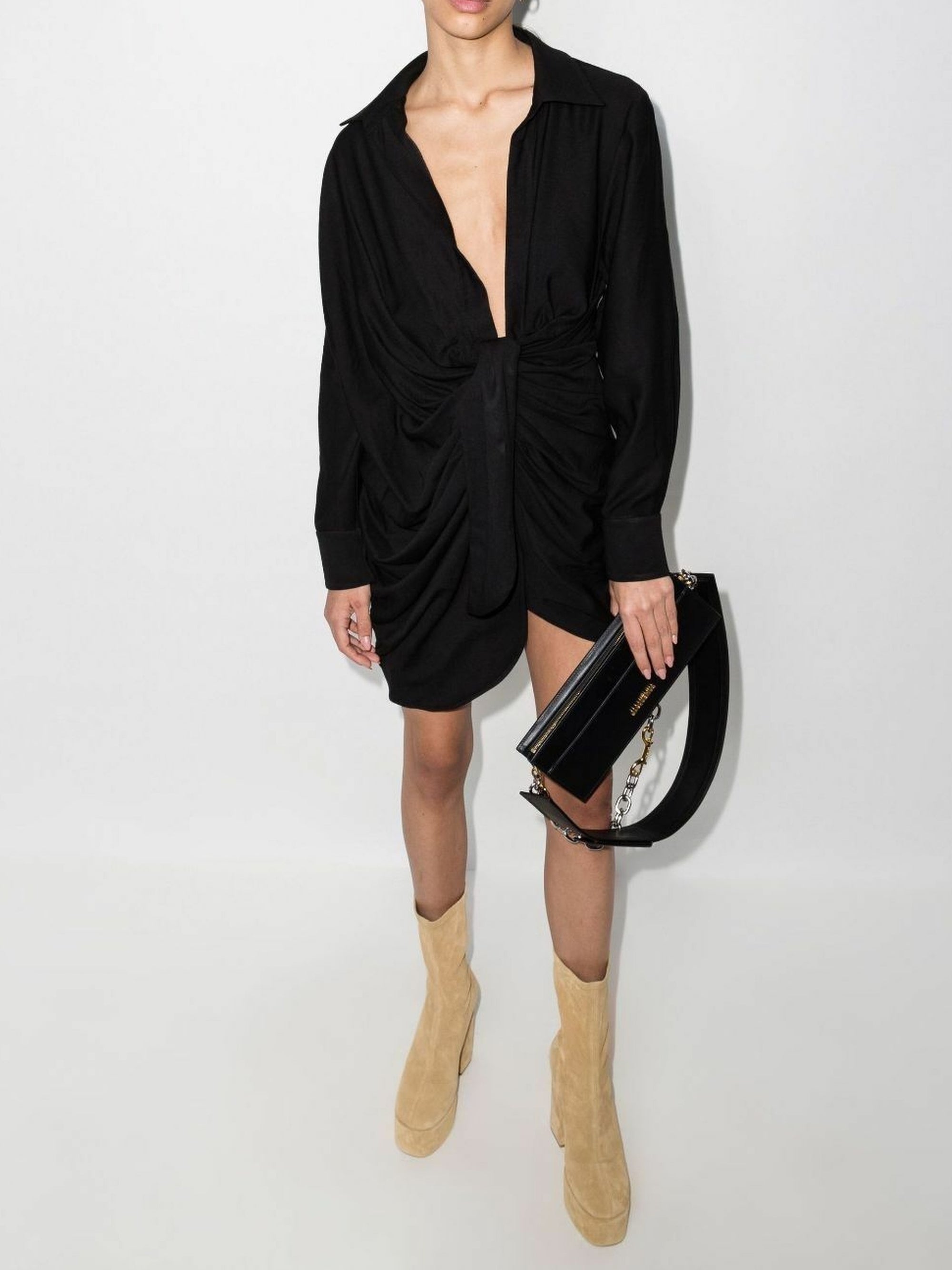 Robe Bahia drapée - Black