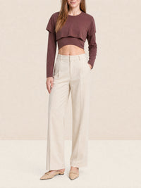 BROWN LE DOUBLE TSHIRT