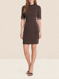 Robe courte Torre en maille - Dark Brown
