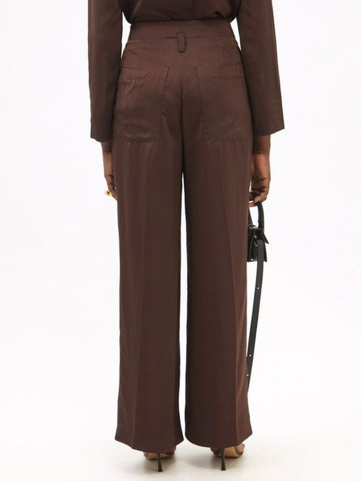 Pantalon Notte taille ahute - Dark Brown