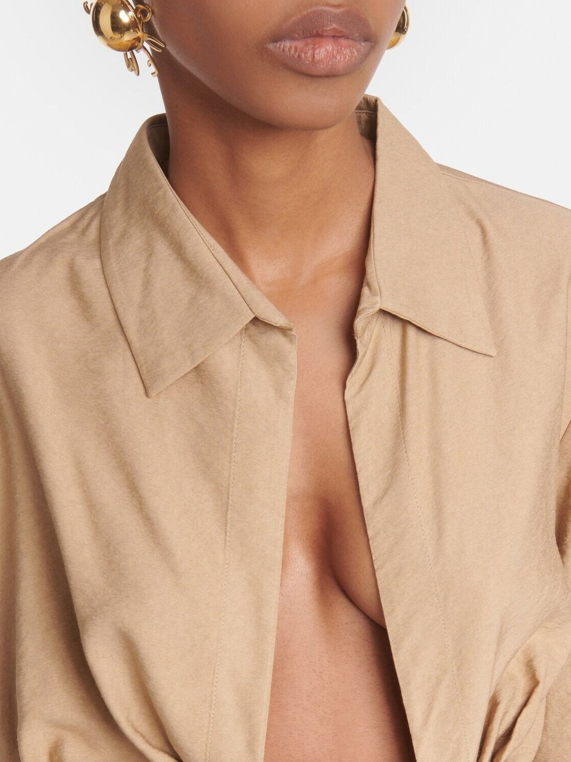 Chemise Bahia drapée - Beige
