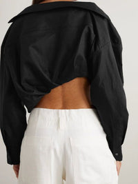 Chemise Mejean twistée - Black
