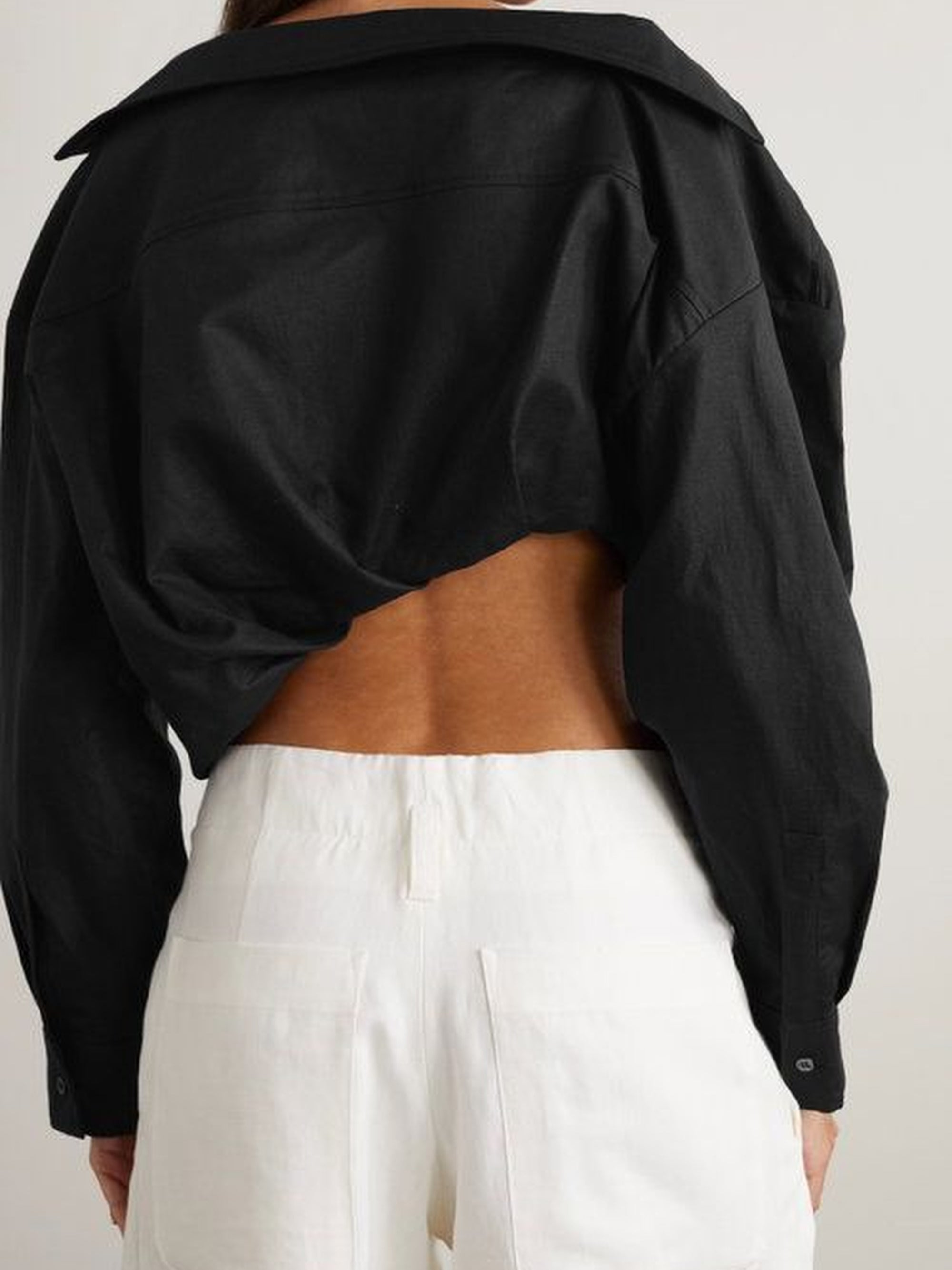 Chemise Mejean twistée - Black