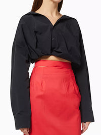 Chemise Mejean twistée - Black
