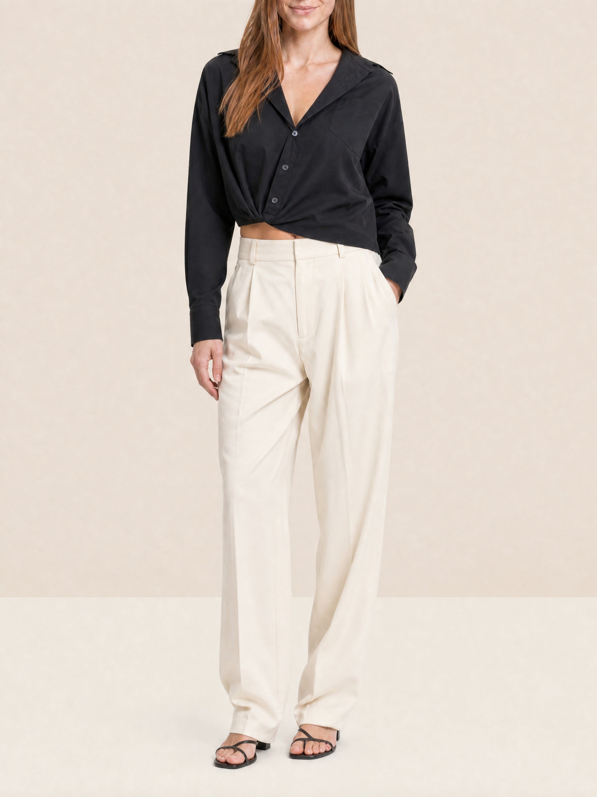 Chemise Mejean twistée - Black