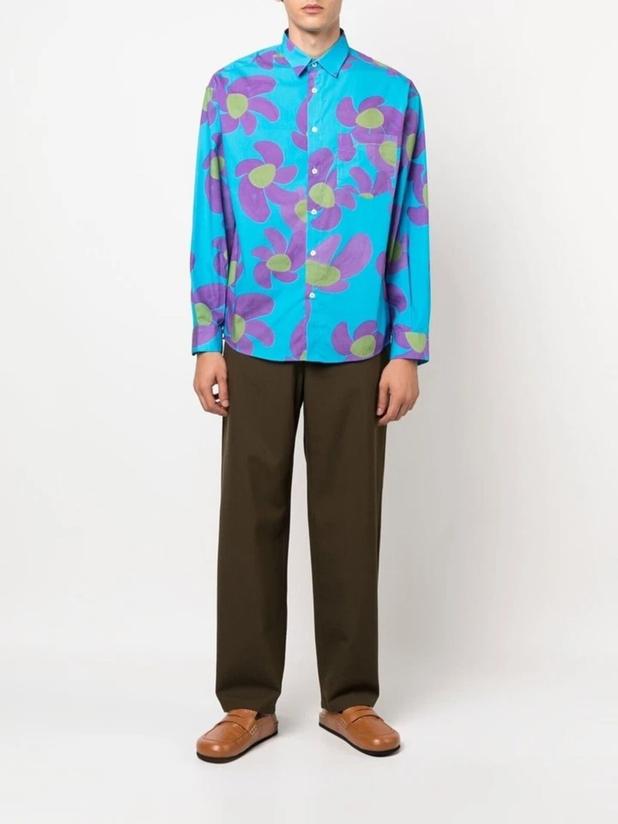 Chemise Simon imprimée - Purple Flowers