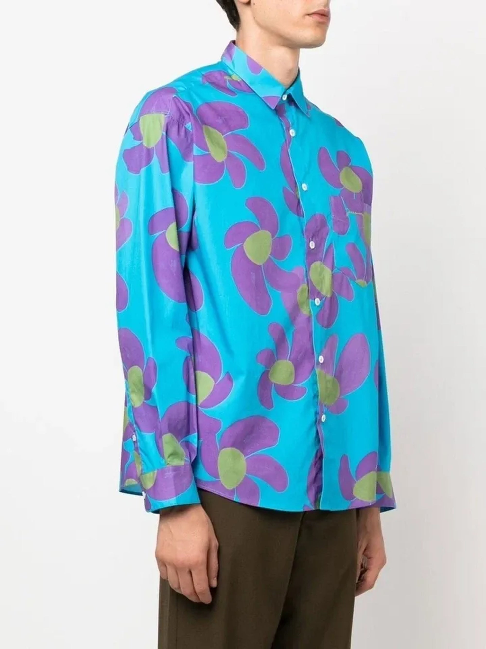 Chemise Simon imprimée - Purple Flowers
